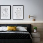 Wall Art - black and white bed linen