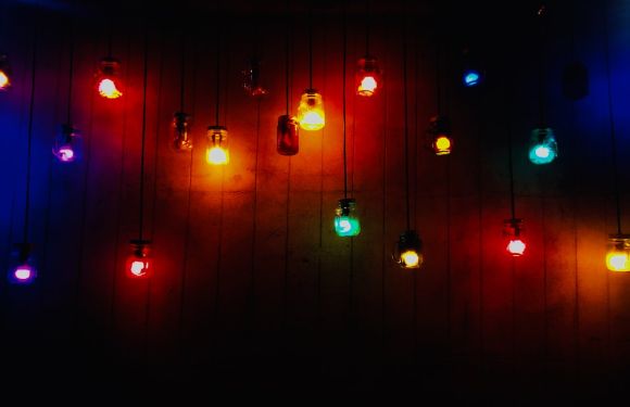 Lighting - a group of lights that are on a wall