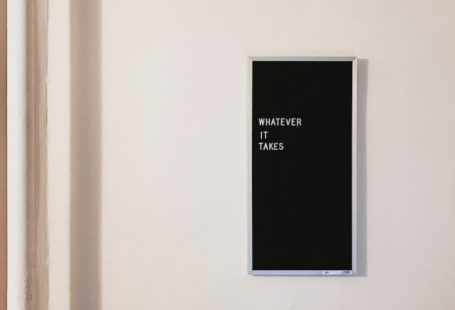 Wall Art Room - gray metal framed chalkboard with whatever it takes written