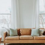 Windows In Living Room - White and Brown Sofa Chair Near White Window Curtain
