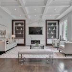 Living Room - white wooden coffee table near white sofa